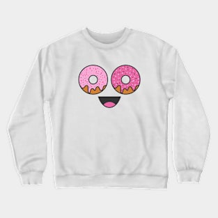 donut happy face Crewneck Sweatshirt